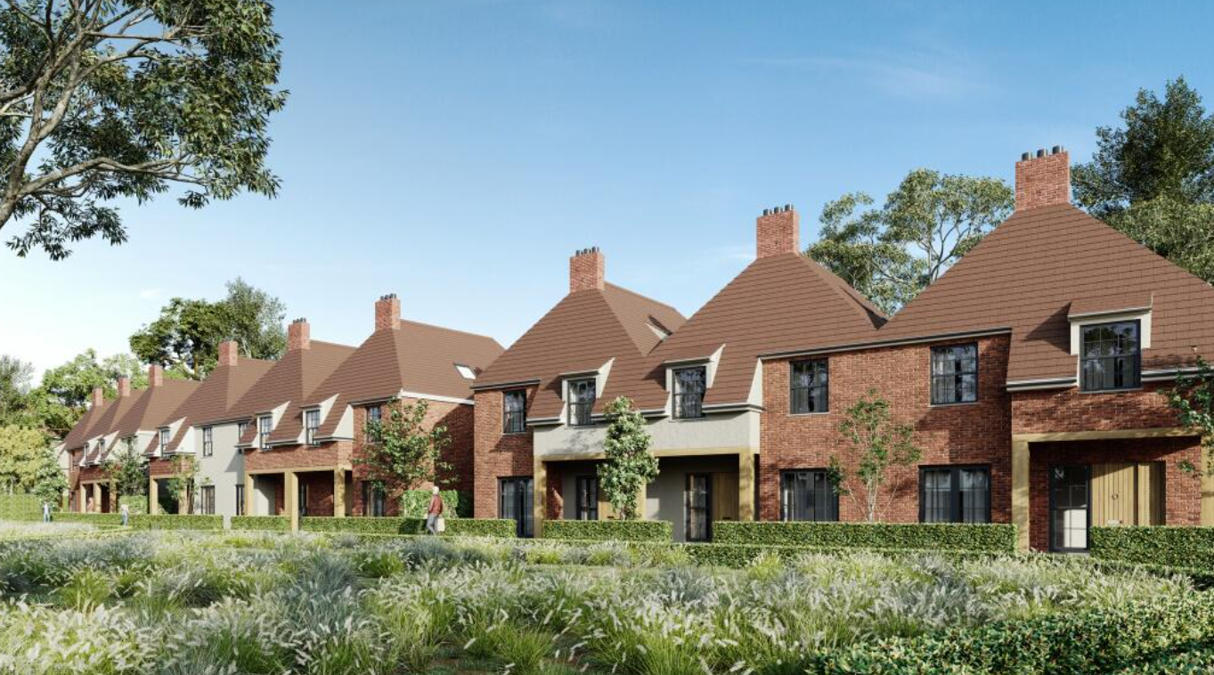 Row of brick houses in Sutton development